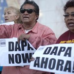 Image: Members of the Coalition for Humane Immigrant Rights of Los Angeles hold vigil at a church in Los Angeles, California