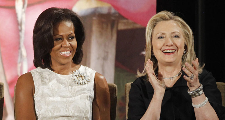 Hillary y Michelle Obama en Winston-Salem