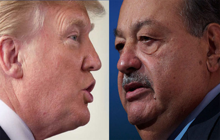 Slim y Trump liman asperezas con cena