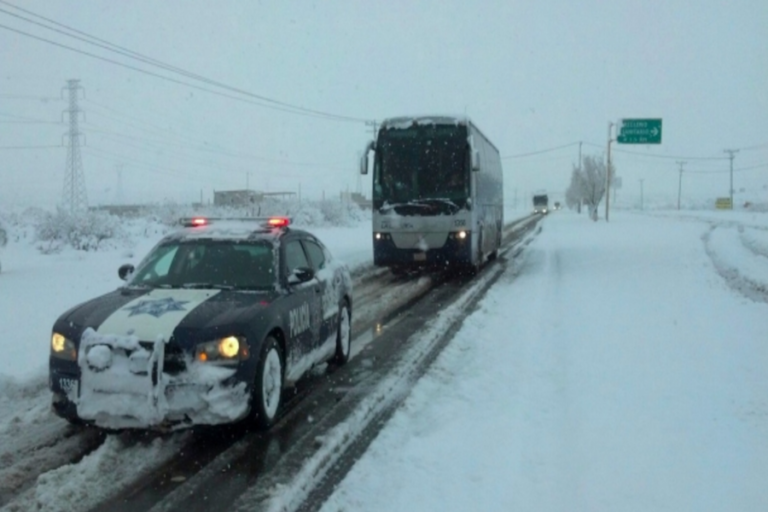 Reportan nevadas en 20 municipios de Chihuahua