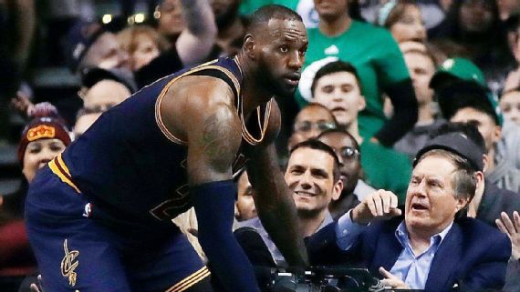 LeBron evitó colisión con Belichick