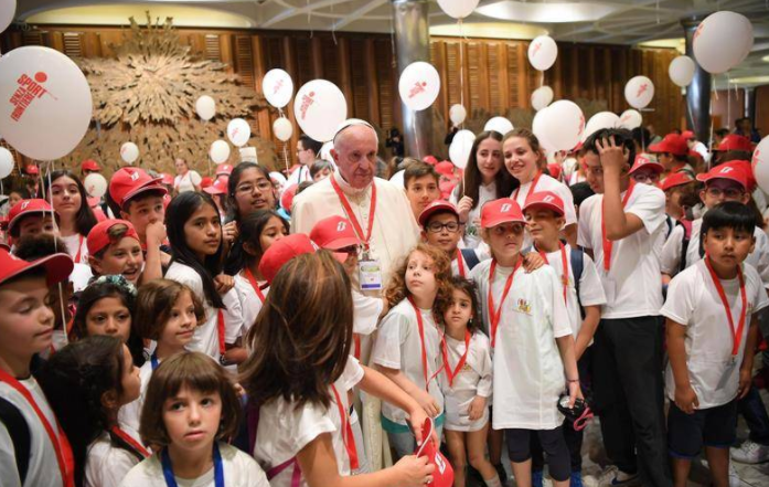 El Papa recibe a niños italianos