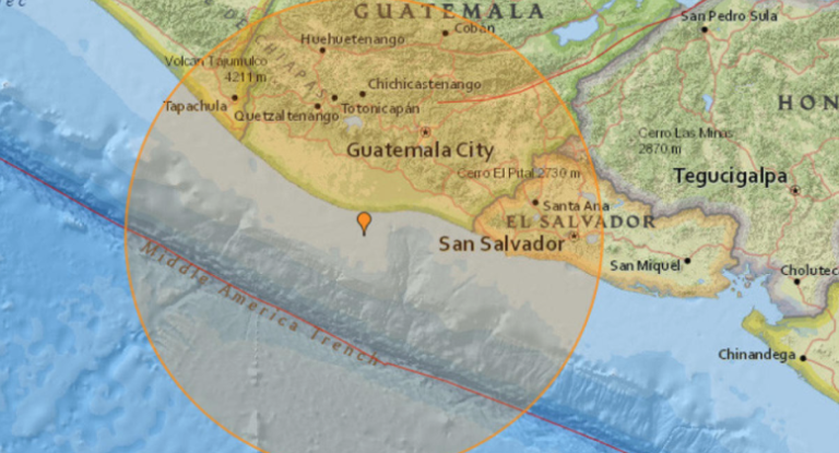 Terremoto de 6.8 estremece costas de Guatemala