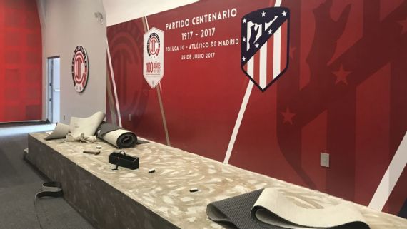 Toluca se prepara para recibir al Atlético de Madrid