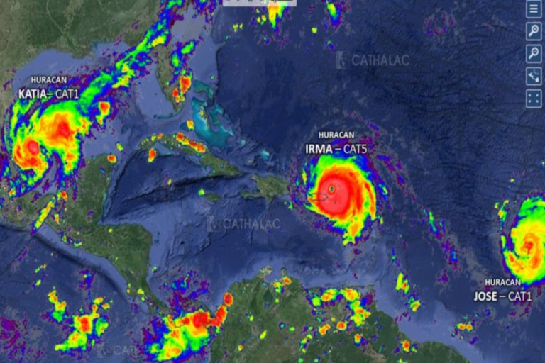 Huracanes Irma, Katia y José amenazan el Atlántico