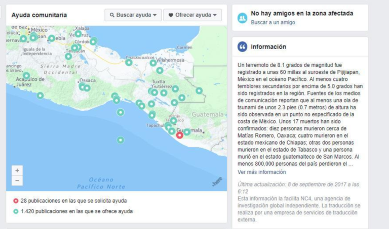 Facebook activa «Safety Check» tras terremoto