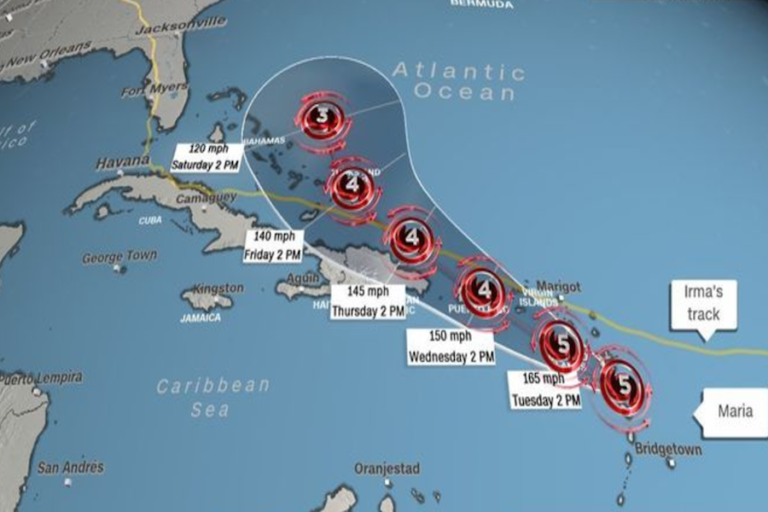 El huracán María alcanzó la categoría 5
