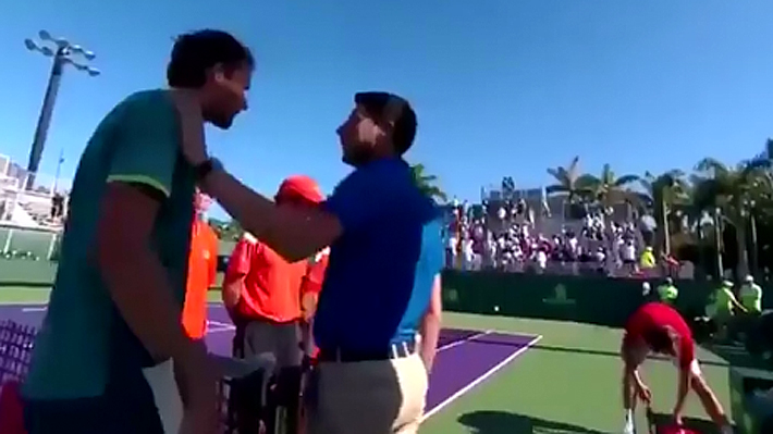 Enfrentamiento entre tenistas en Miami