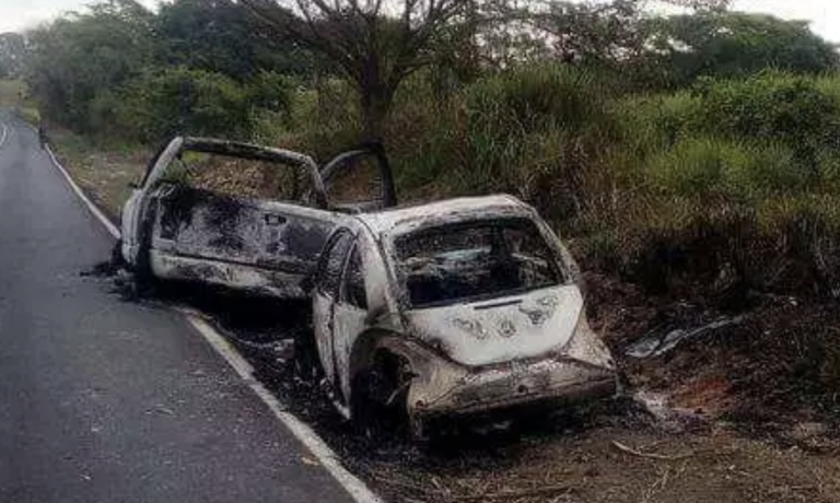 Carros calcinados