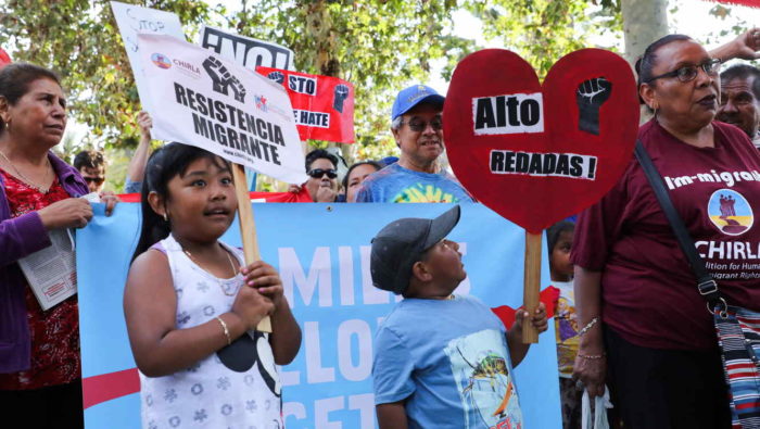 Protesta contra las separaciones familiares de inmigrantes en Los Ángeles