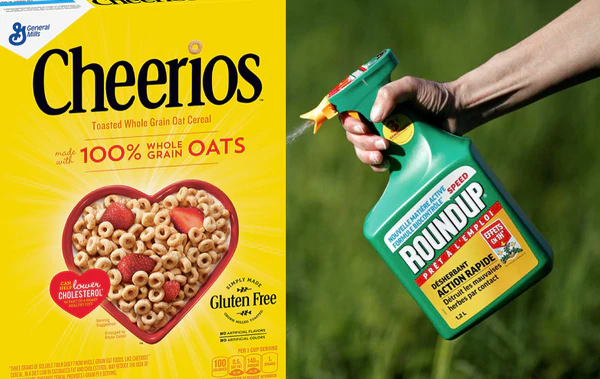 Rastros de herbicida en cereales para niños