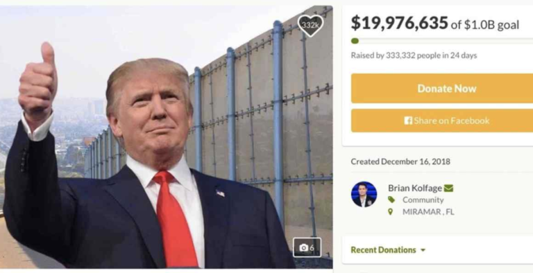 GoFundMe devolverá donaciones para el muro