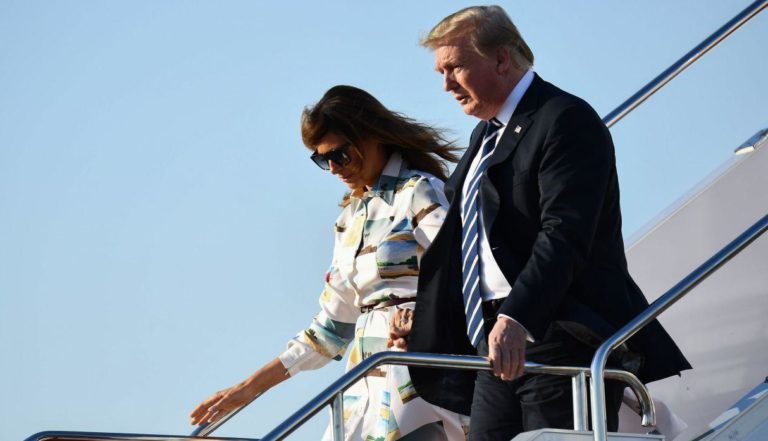 Trump llega a Japón e inicia visita oficial