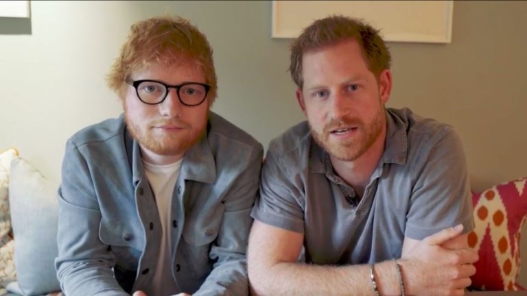 Ed Sheeran y príncipe Harry se unen por la salud mental