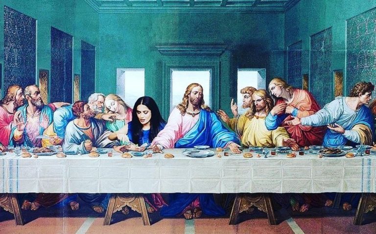 Salma Hayek y  ‘La última cena’ de Da Vinci