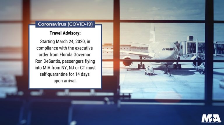 Covid-19: Florida aislará a viajeros de Nueva York