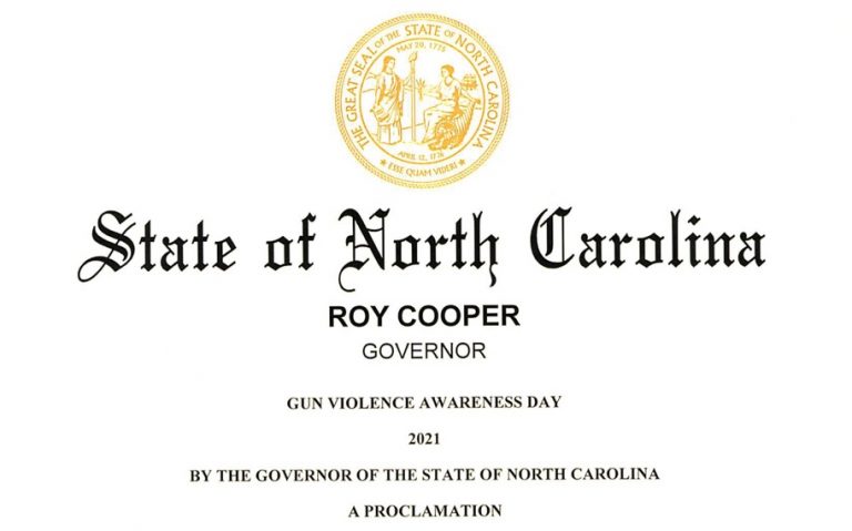 Roy Cooper decreta 4 de junio como Día de Concientización sobre la Violencia