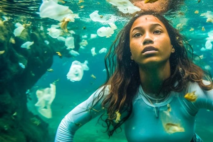 Nina Gomes, niña que recoge el plástico del mar de Río de Janeiro