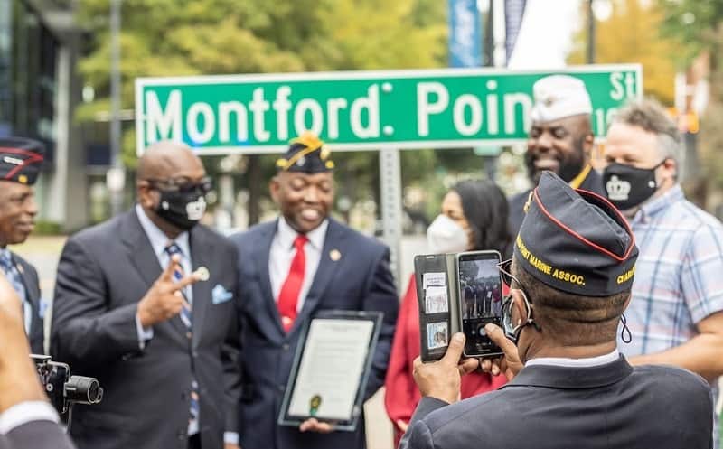 Montford Point Street honra a héroes que lucharon por la libertad