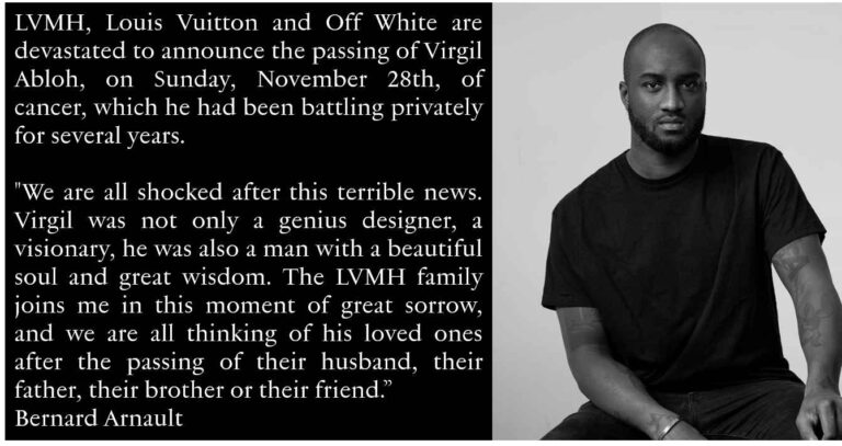 Muere Virgil Abloh, diseñador de Louis Vuitton