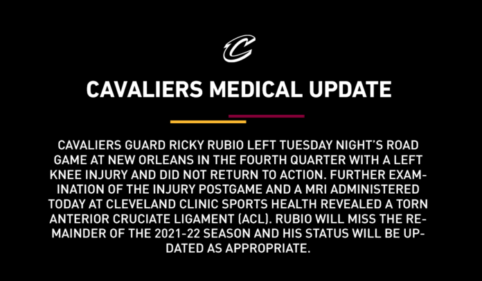 Ricky Rubio sufre rotura del ligamento y se pierde la temporada
