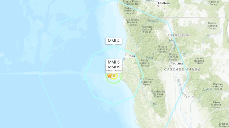 Terremoto de 6.2 sacude la costa norte de California