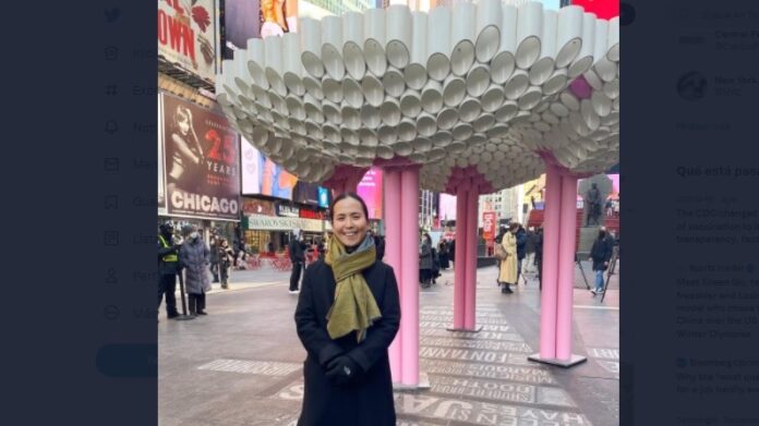 Times Square celebra San Valentín con una genial escultura