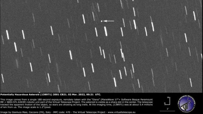 En horas un asteroide pasará muy cerca a la Tierra