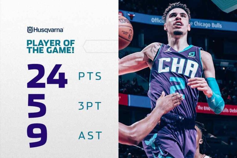 Charlotte Hornets como visitante superó a los Bulls