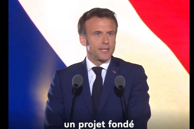 Emmanuel Macron es reelecto presidente y París se manifiesta