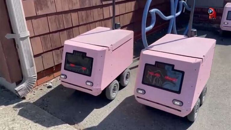 Geoffrey, el robot delivery de Charlotte