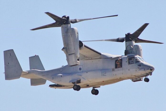 Se estrelló avión militar MV-22B Osprey
