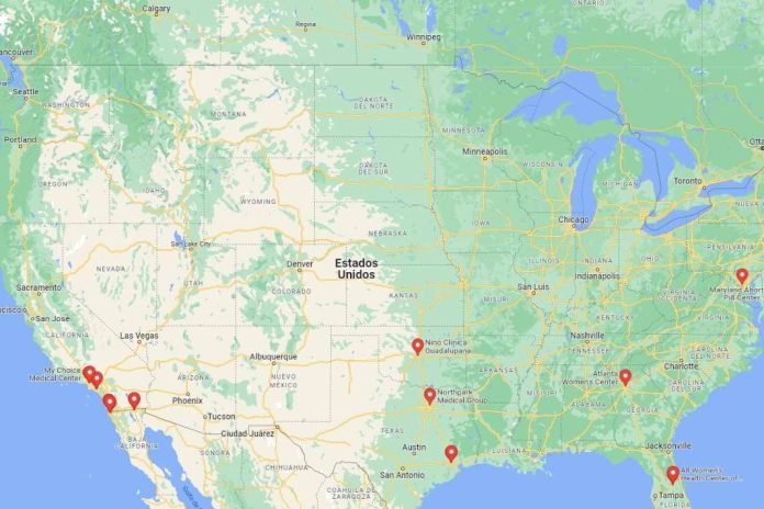 Google Maps con clínicas abortistas cerca de mí señalará clínicas y hospitales