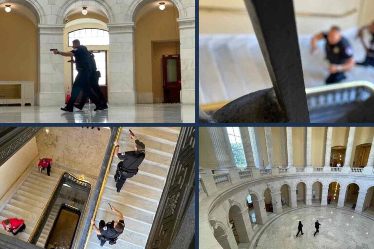 Hombre suicida se estrella contra barricada del Capitolio