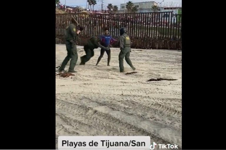 Pelea viral entre coyote y Border Patrol Agent
