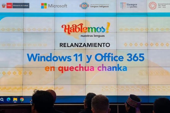 Lanzamiento de Microsoft en quechua