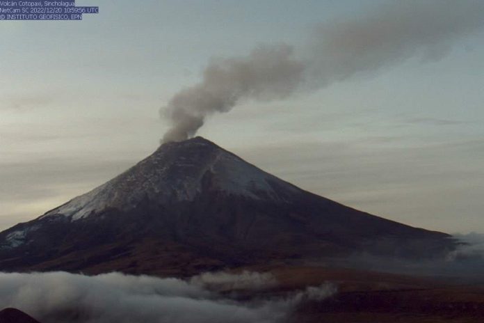 Volcán de Ecuador, Cotopaxi entró en actividad eruptiva