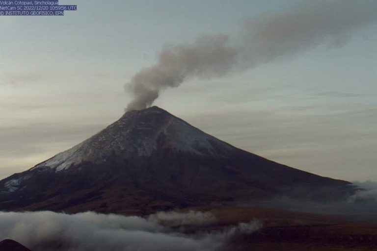 Volcán de Ecuador, Cotopaxi entró en actividad eruptiva