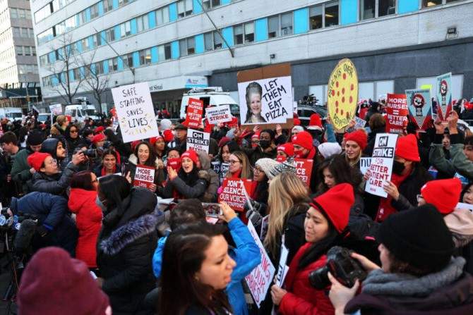 Huelga de 7.000 enfermeras en NYC