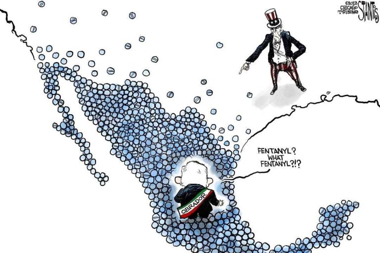 AMLO lucha por encubrir la producción de fentanilo en México