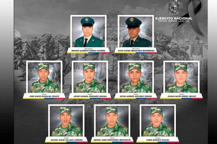 Atentado del ELN deja 9 soldados colombianos muertos