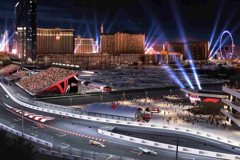 Construcción de Paddock de cara al Gran Premio de Las Vegas