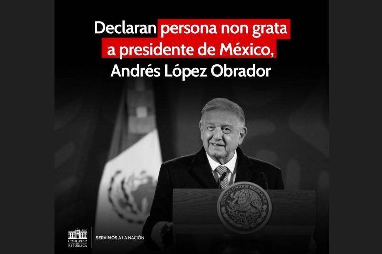 AMLO agradece al Congreso de Perú por declararlo persona non grata
