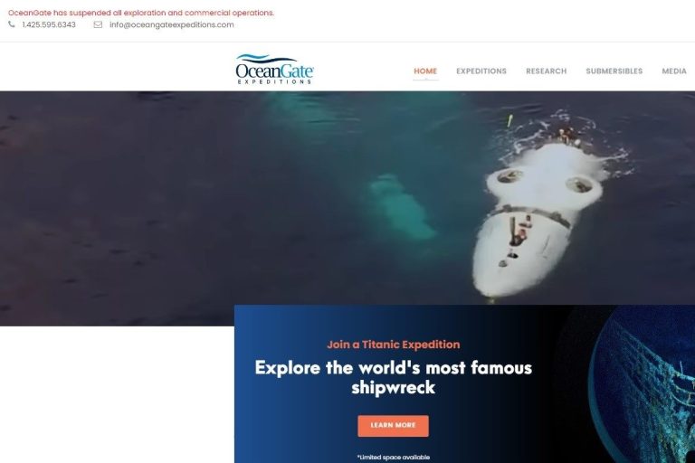 Empresa dueña del submarino implosionado, OceanGate suspendió operaciones