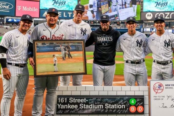 New York Yankees homenajearon al venezolano Miguel Cabrera