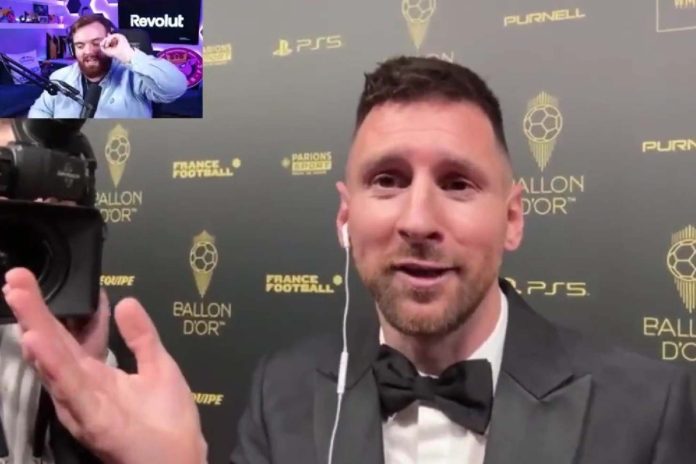 Toma y Dame entre Messi y el streamer Ibai tras ganar el Balón de Oro