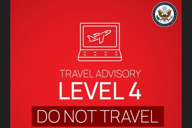 Nueva actualización de advertencias de viaje Nivel 4 - No viajar