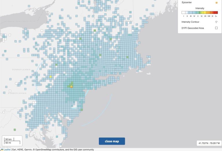 Terremoto sacudió el noreste de Estados Unidos