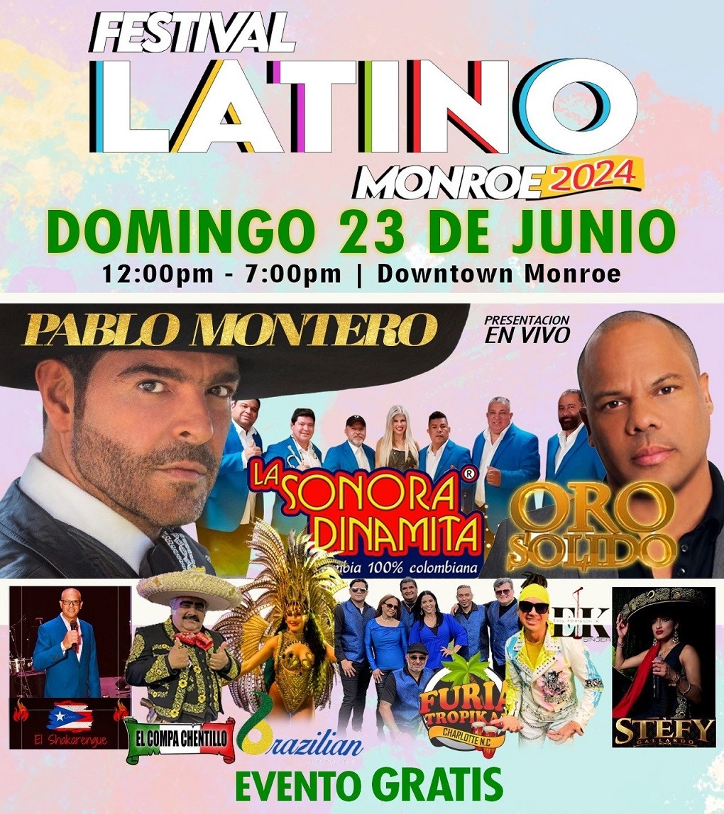 ¡Festival Latino Monroe! Sabor, ritmo y diversión.