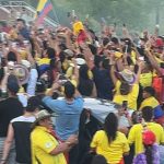 Colombianos en Charlotte realizan banderazo en apoyo a su selección